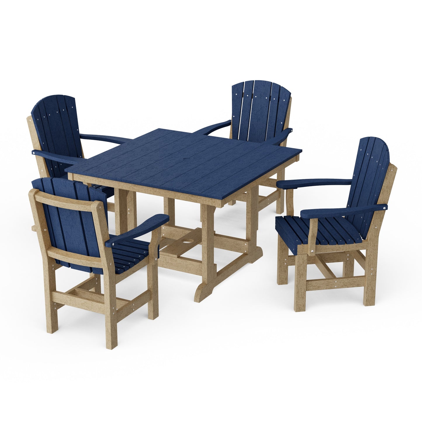 Heritage 5-Piece Arm Chair Square Dining Set