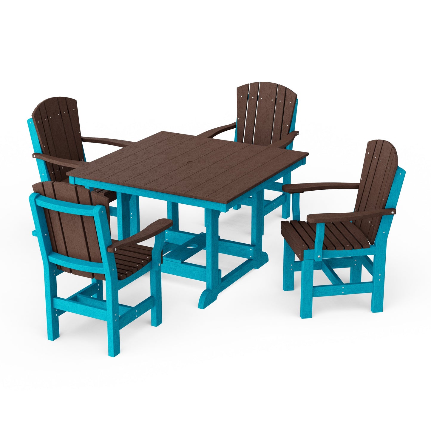 Heritage 5-Piece Arm Chair Square Dining Set