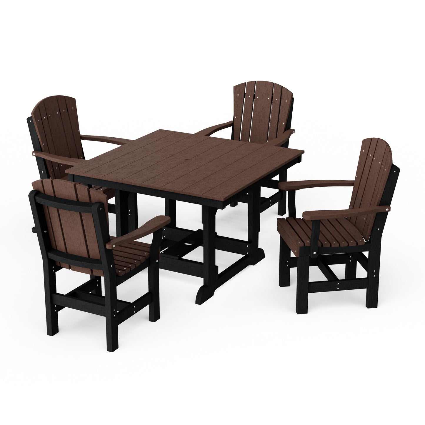 Heritage 5-Piece Arm Chair Square Dining Set