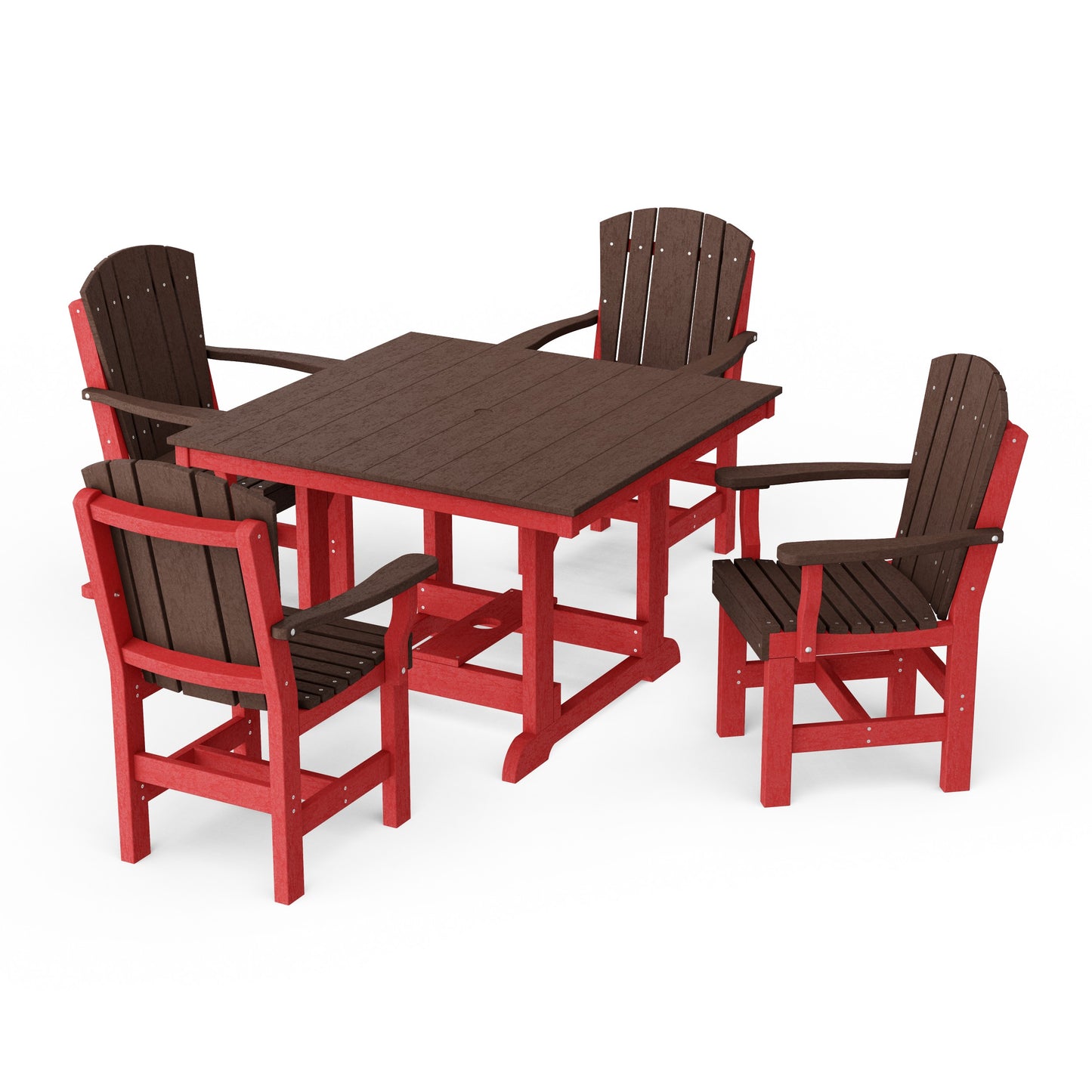 Heritage 5-Piece Arm Chair Square Dining Set