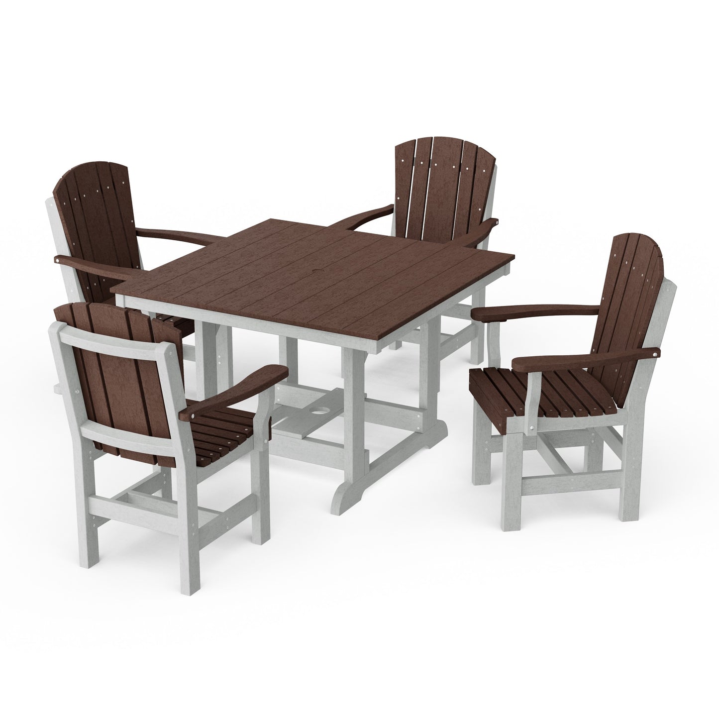 Heritage 5-Piece Arm Chair Square Dining Set