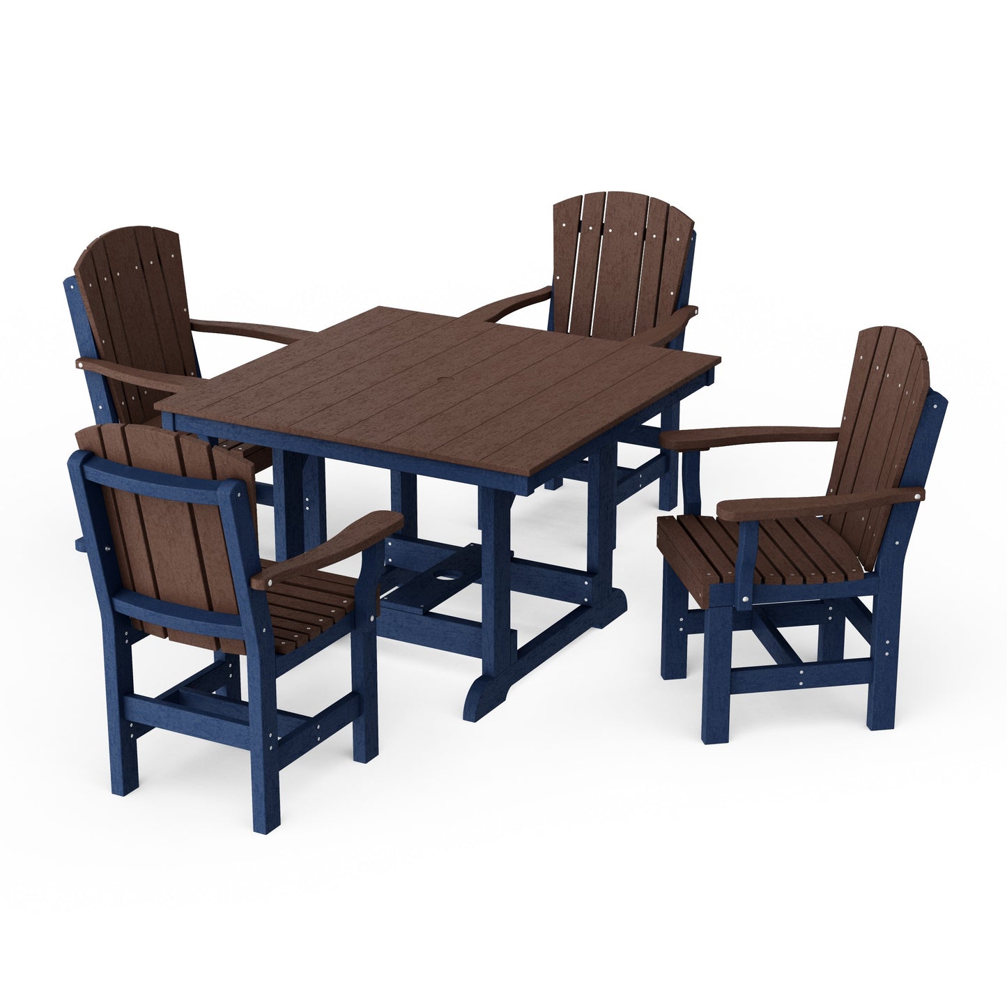 Heritage 5-Piece Arm Chair Square Dining Set