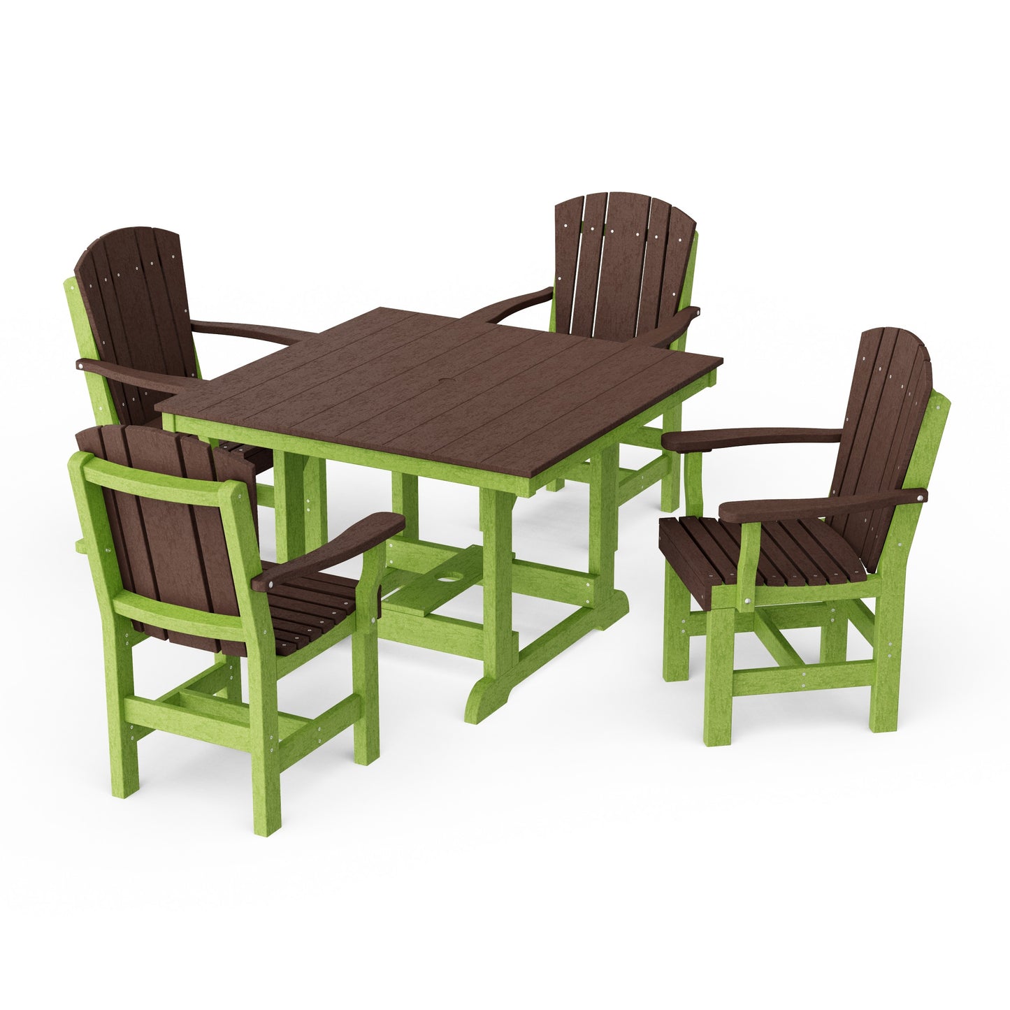 Heritage 5-Piece Arm Chair Square Dining Set