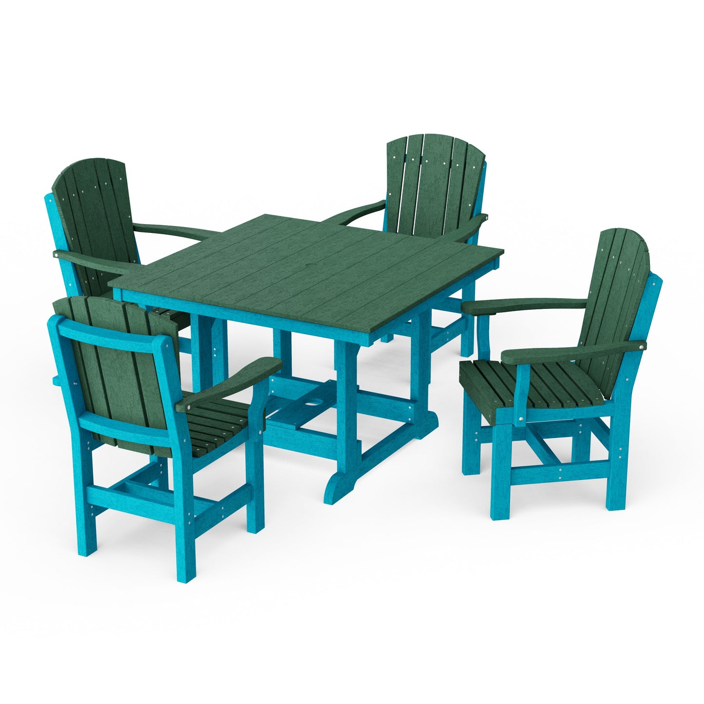 Heritage 5-Piece Arm Chair Square Dining Set