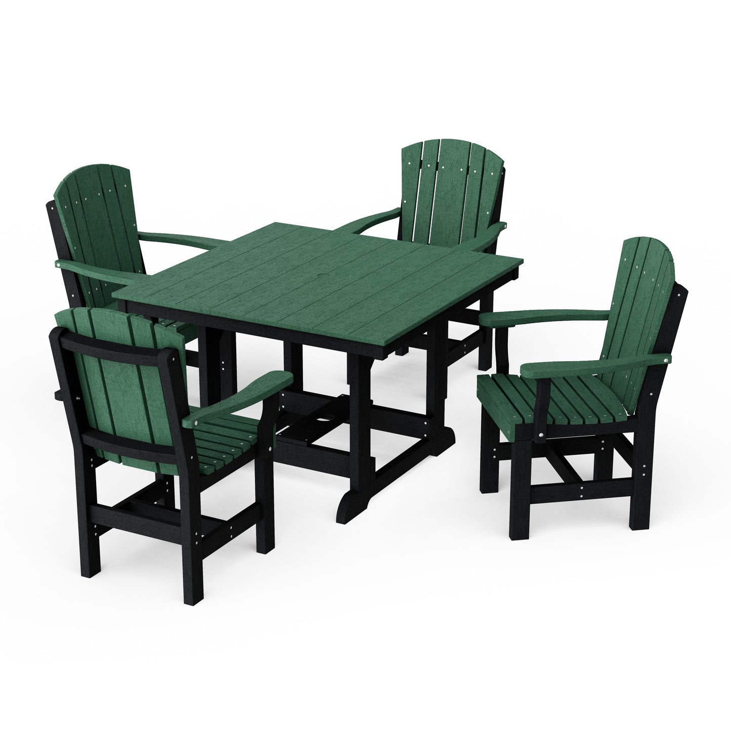 Heritage 5-Piece Arm Chair Square Dining Set