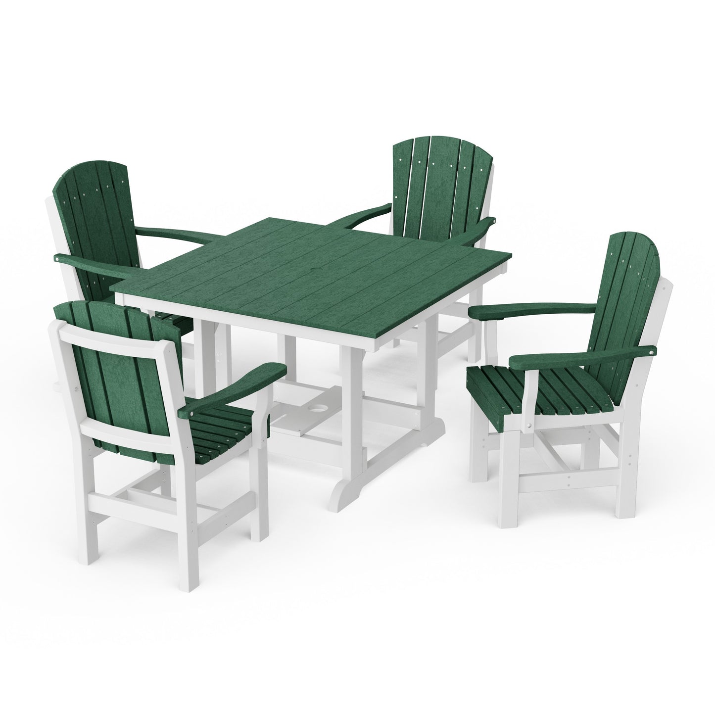 Heritage 5-Piece Arm Chair Square Dining Set