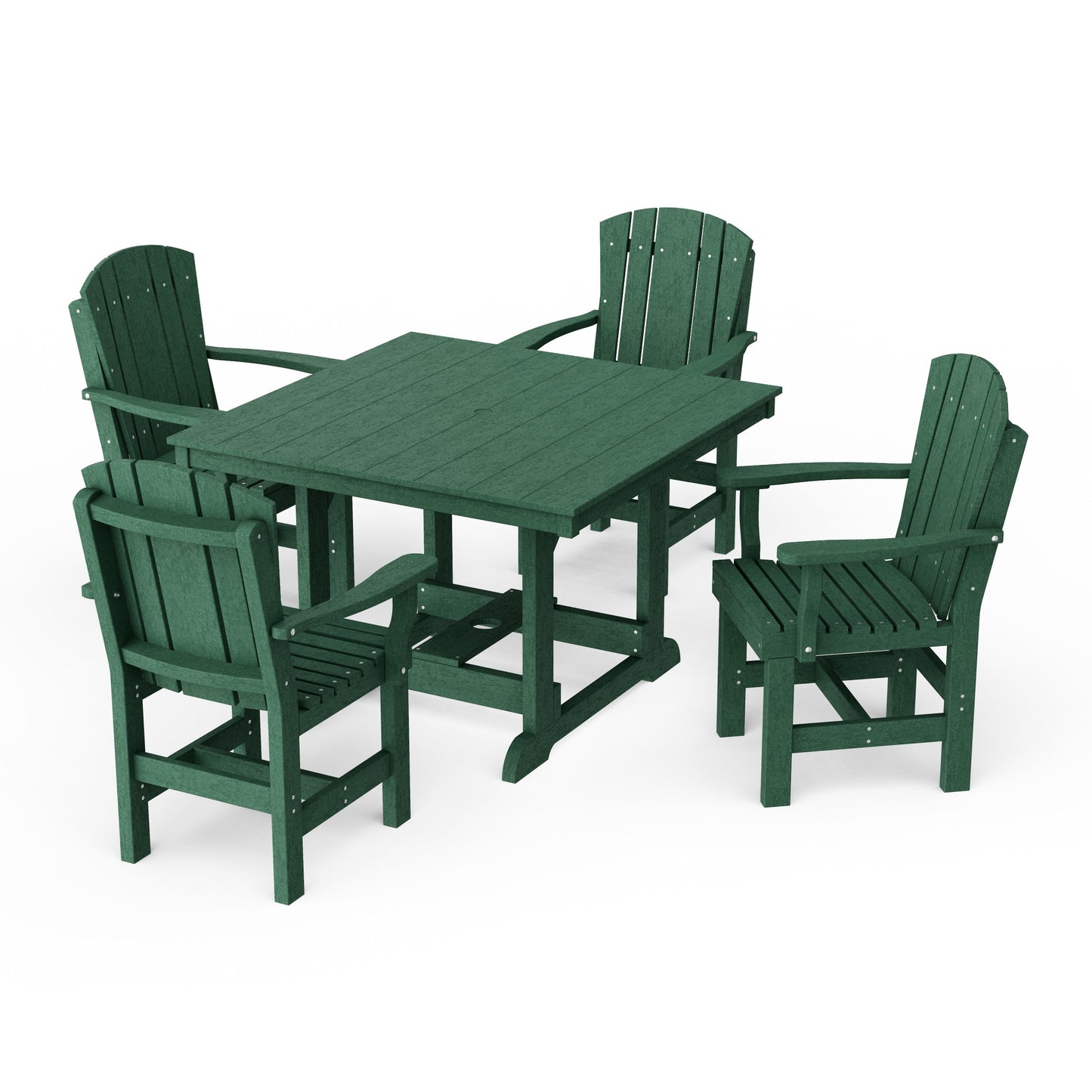 Heritage 5-Piece Arm Chair Square Dining Set