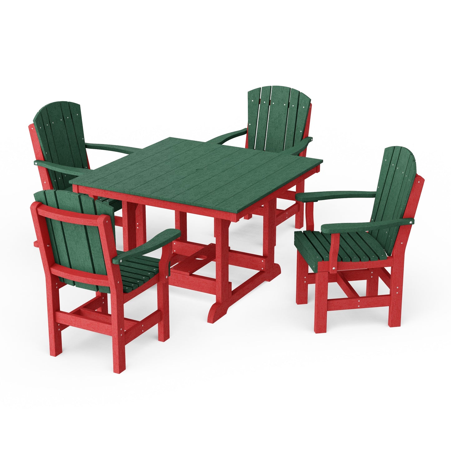 Heritage 5-Piece Arm Chair Square Dining Set