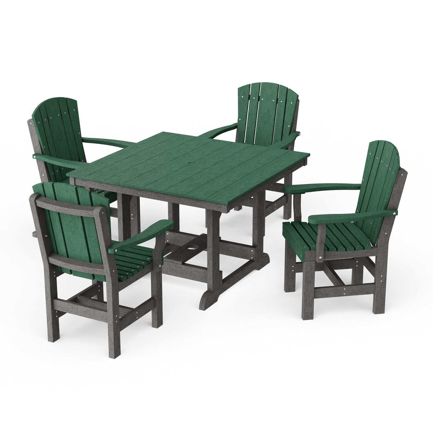Heritage 5-Piece Arm Chair Square Dining Set