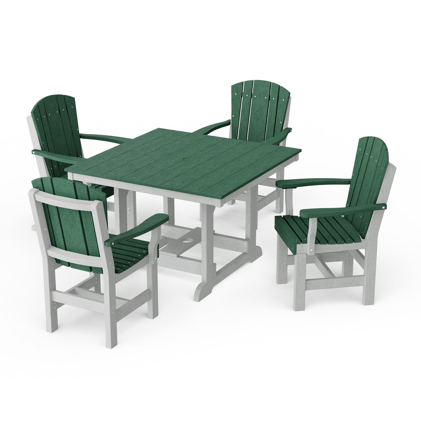 Heritage 5-Piece Arm Chair Square Dining Set