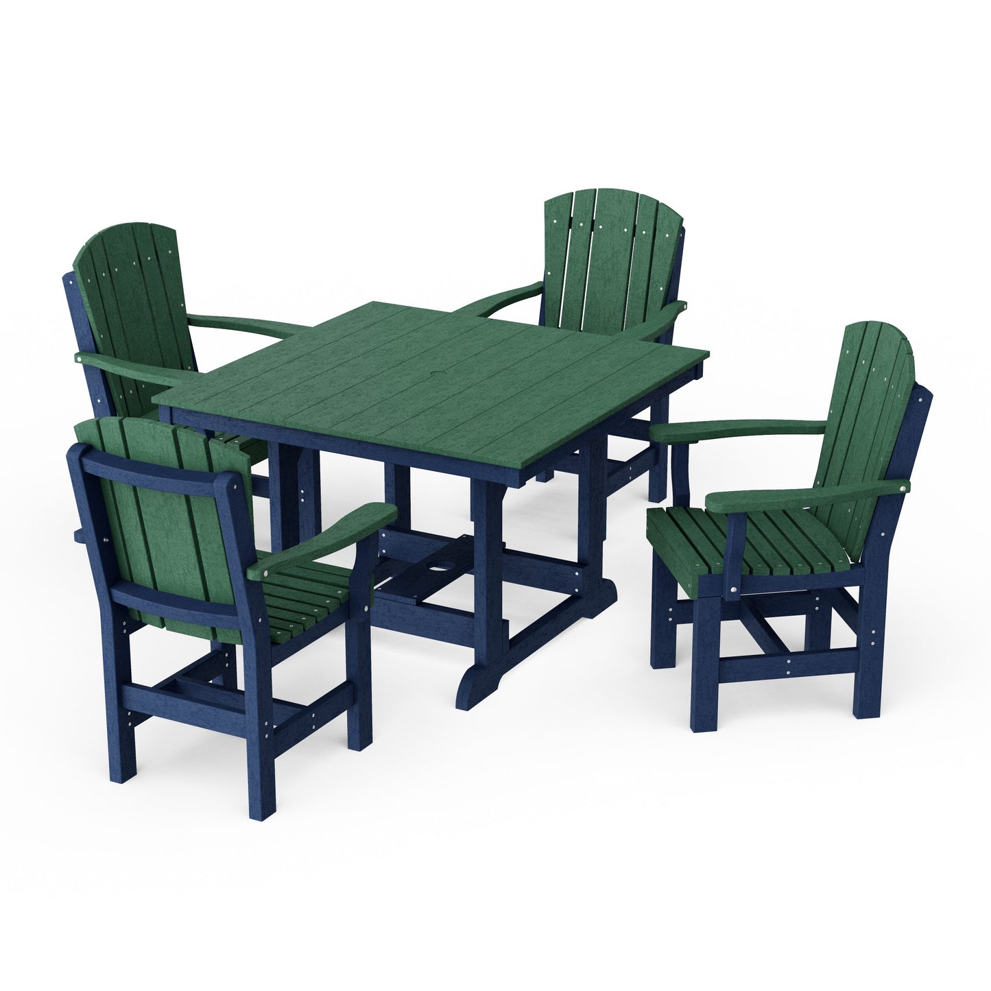 Heritage 5-Piece Arm Chair Square Dining Set