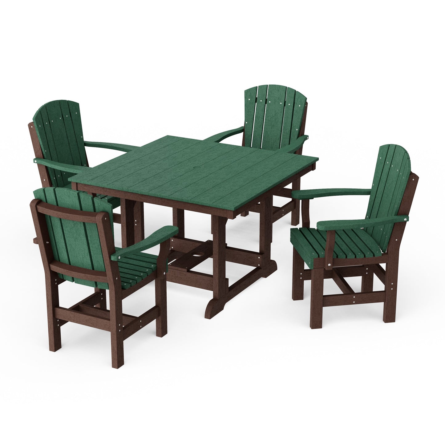 Heritage 5-Piece Arm Chair Square Dining Set