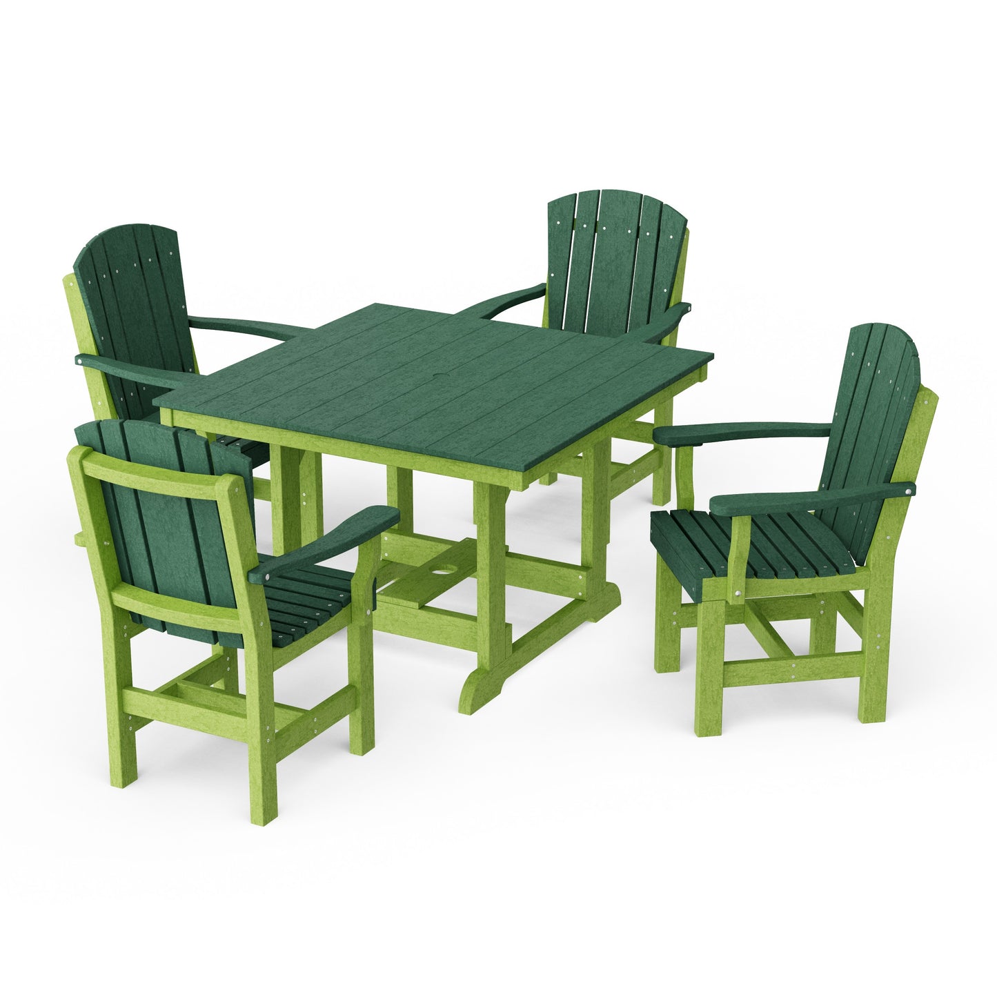 Heritage 5-Piece Arm Chair Square Dining Set