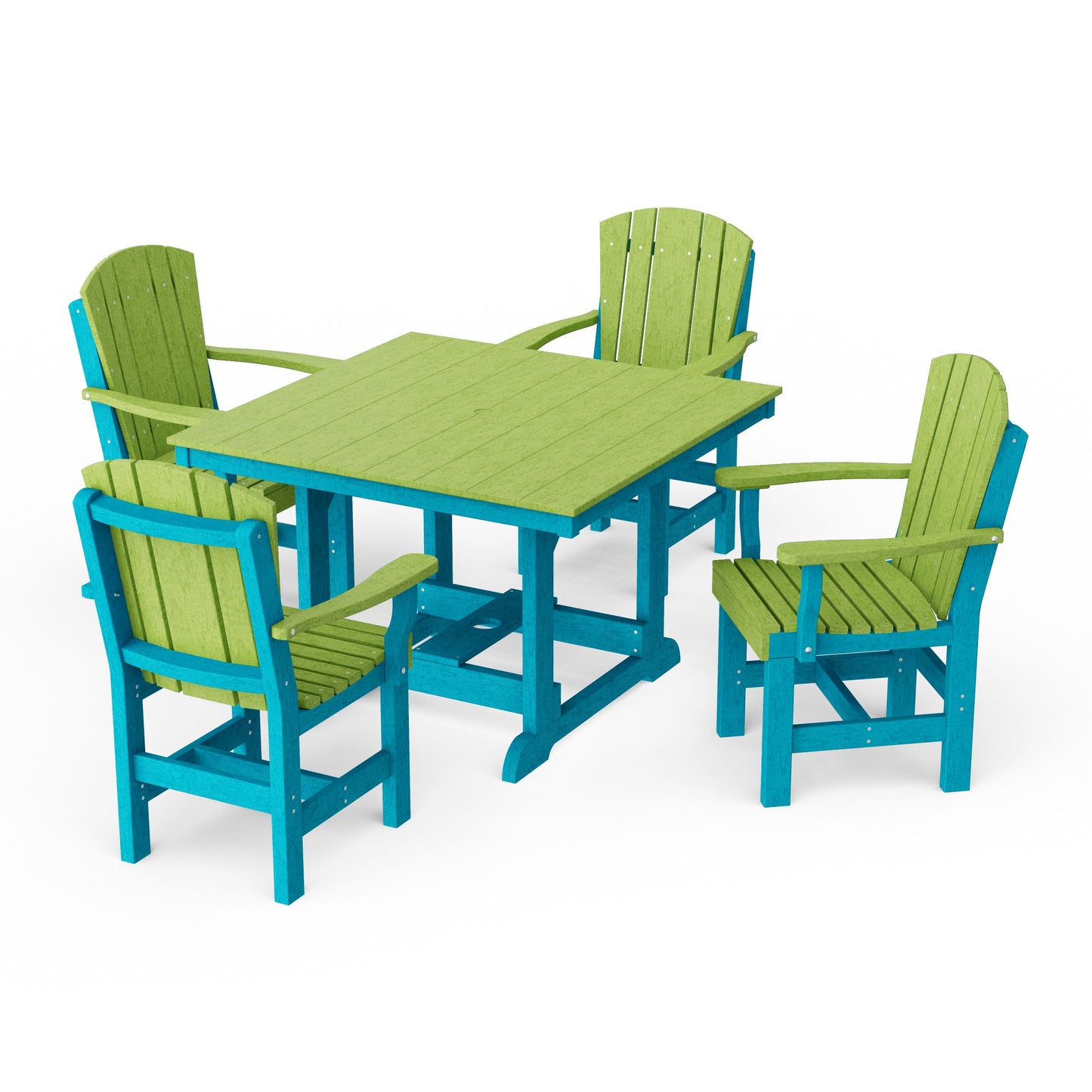 Heritage 5-Piece Arm Chair Square Dining Set