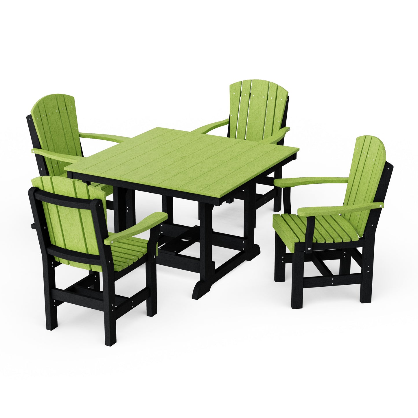 Heritage 5-Piece Arm Chair Square Dining Set