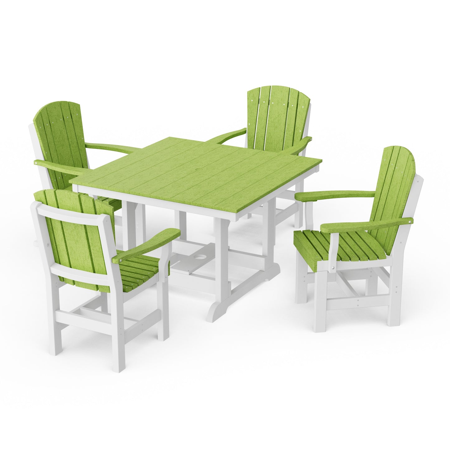 Heritage 5-Piece Arm Chair Square Dining Set