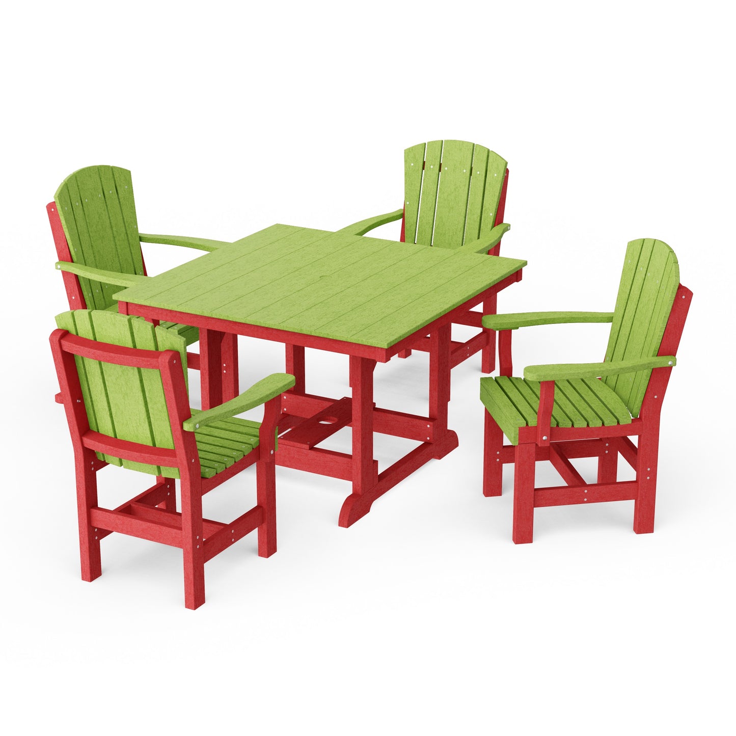 Heritage 5-Piece Arm Chair Square Dining Set