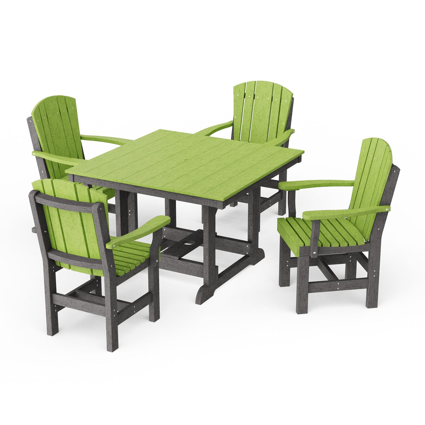 Heritage 5-Piece Arm Chair Square Dining Set