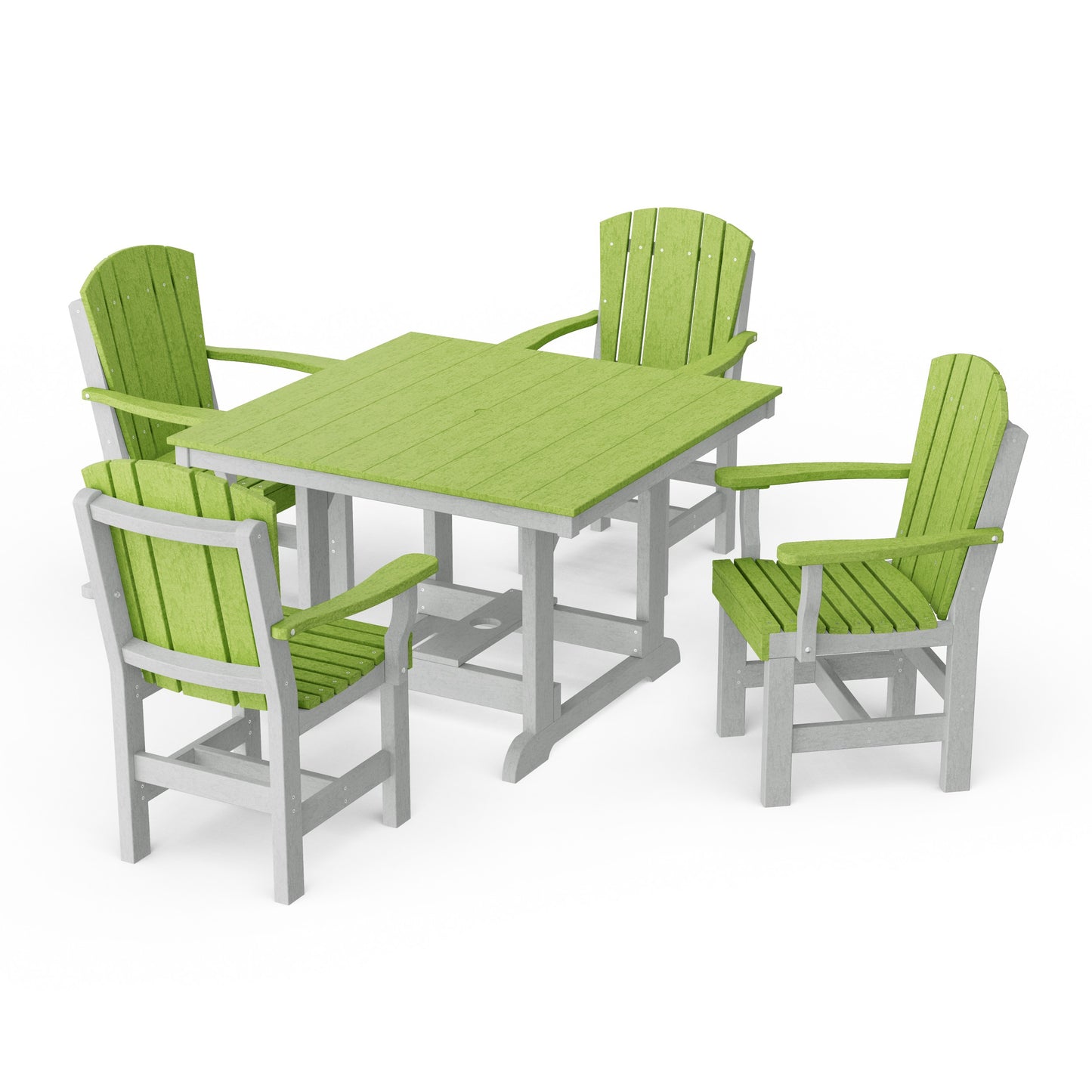 Heritage 5-Piece Arm Chair Square Dining Set