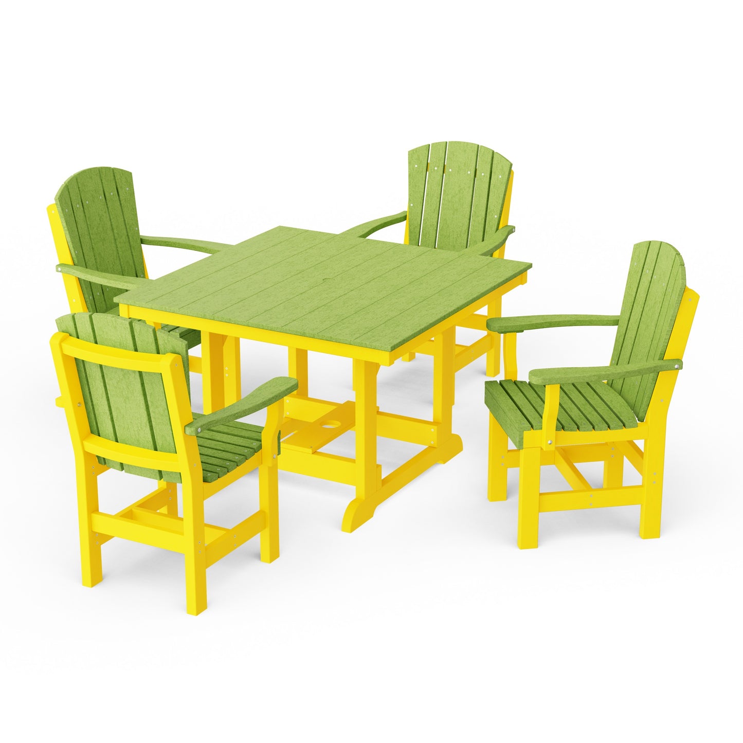 Heritage 5-Piece Arm Chair Square Dining Set