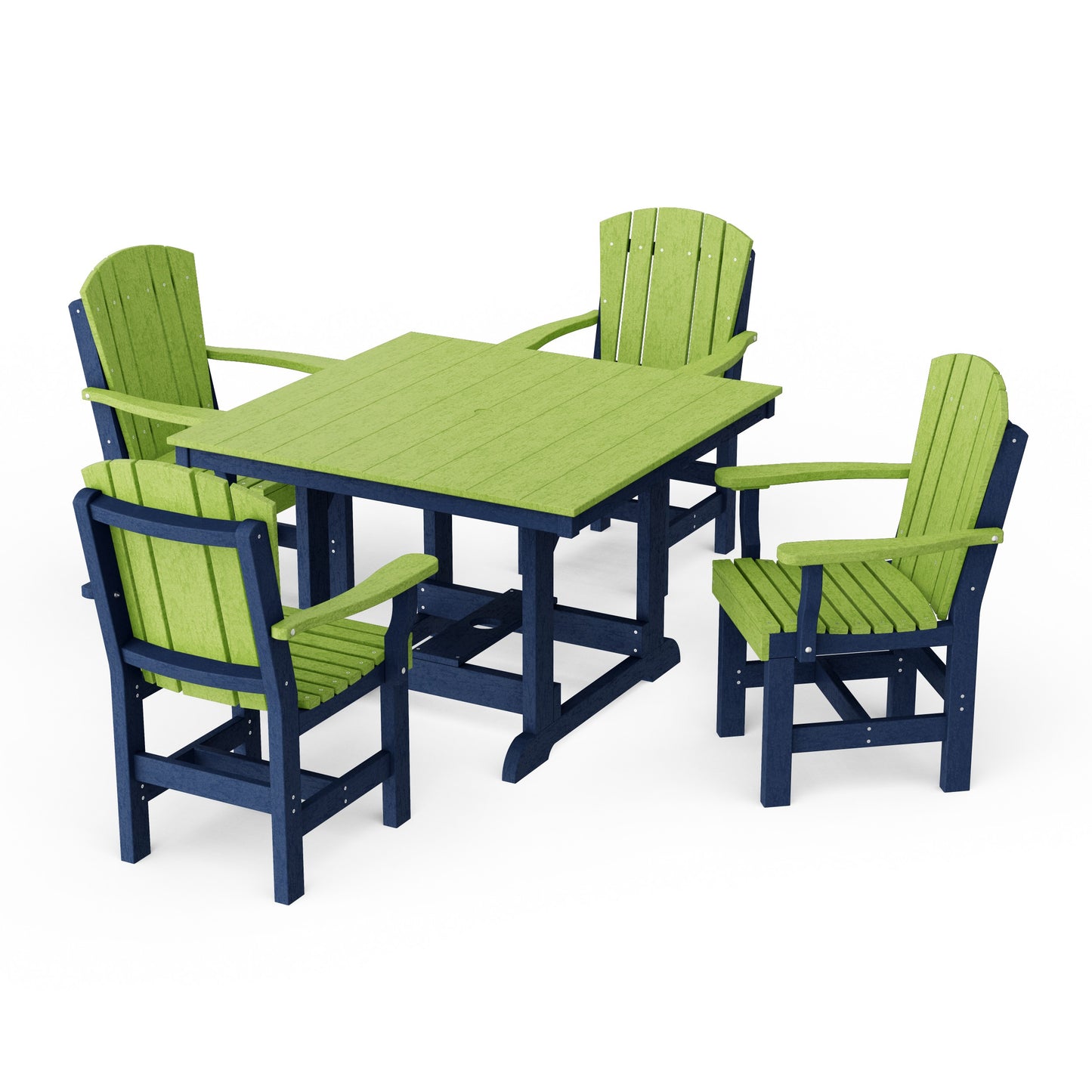 Heritage 5-Piece Arm Chair Square Dining Set