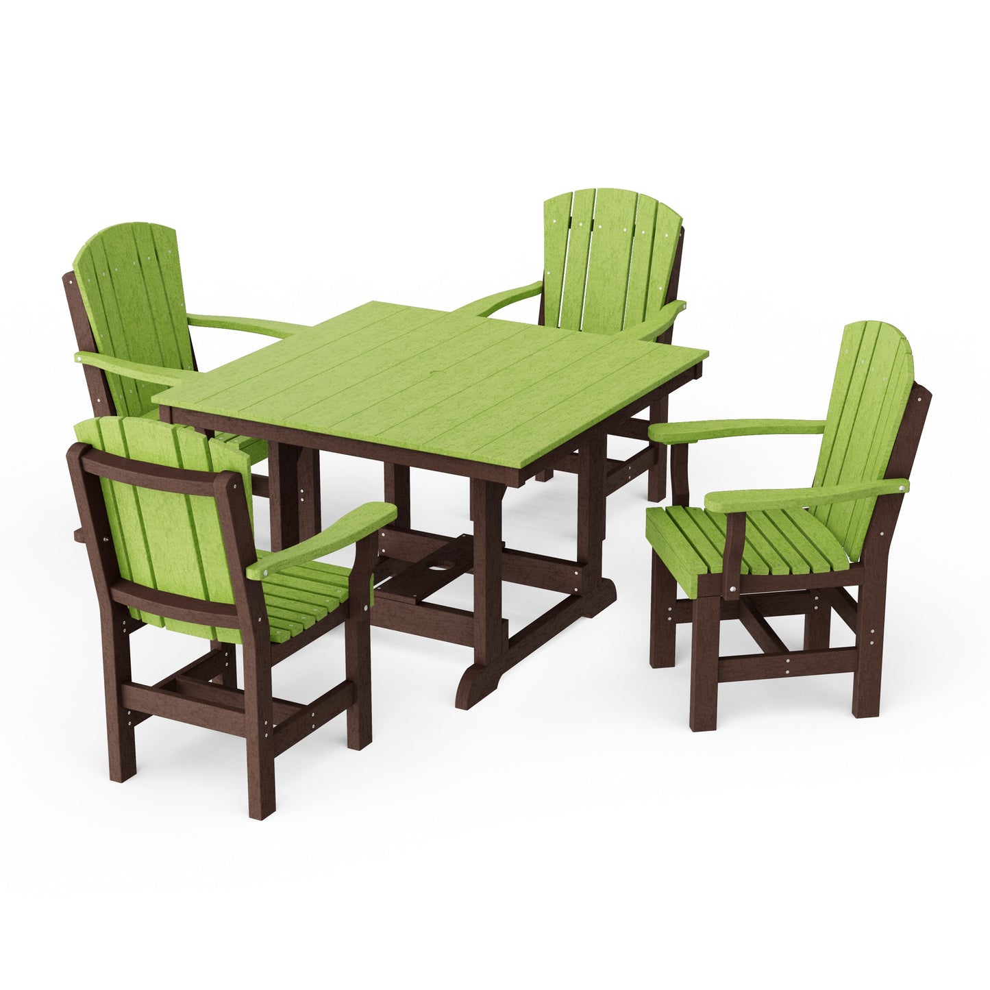 Heritage 5-Piece Arm Chair Square Dining Set