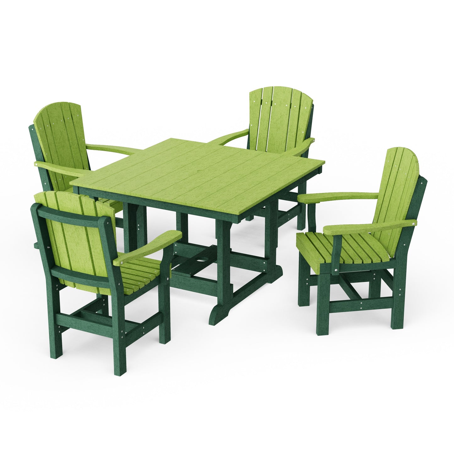 Heritage 5-Piece Arm Chair Square Dining Set