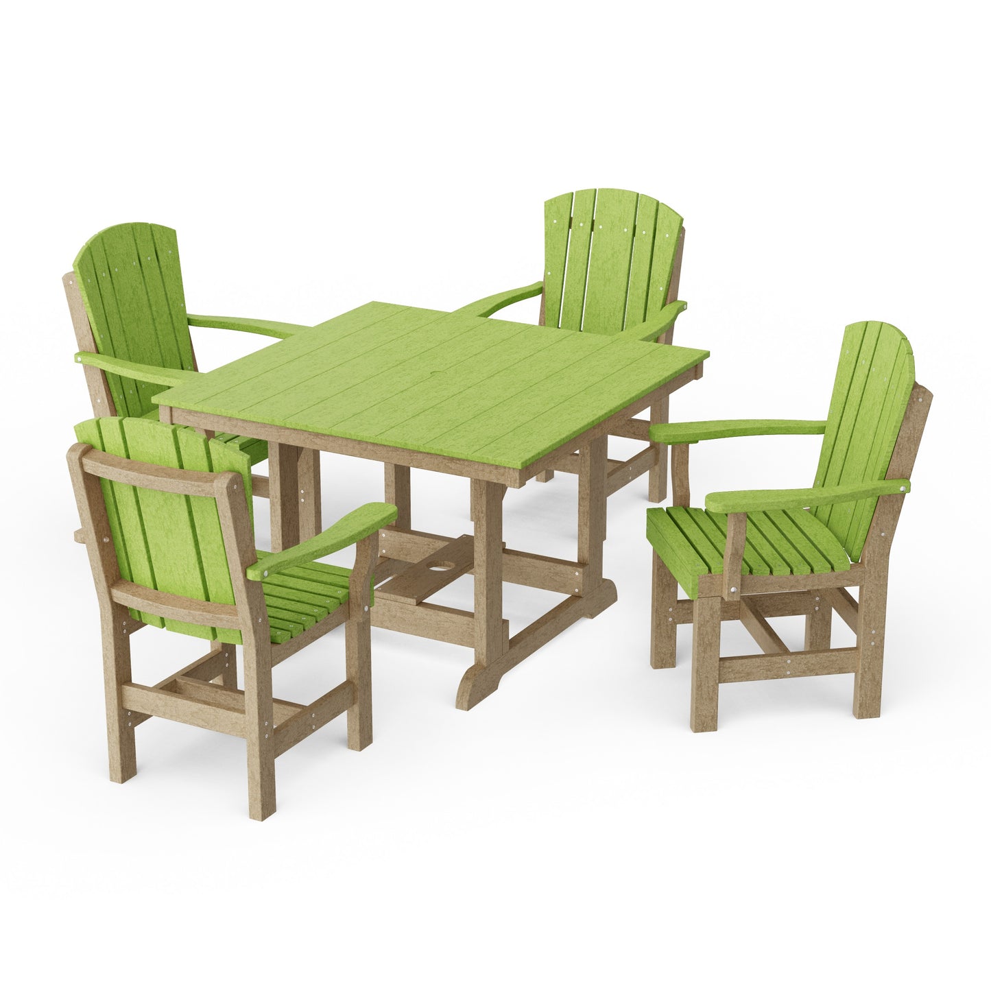 Heritage 5-Piece Arm Chair Square Dining Set