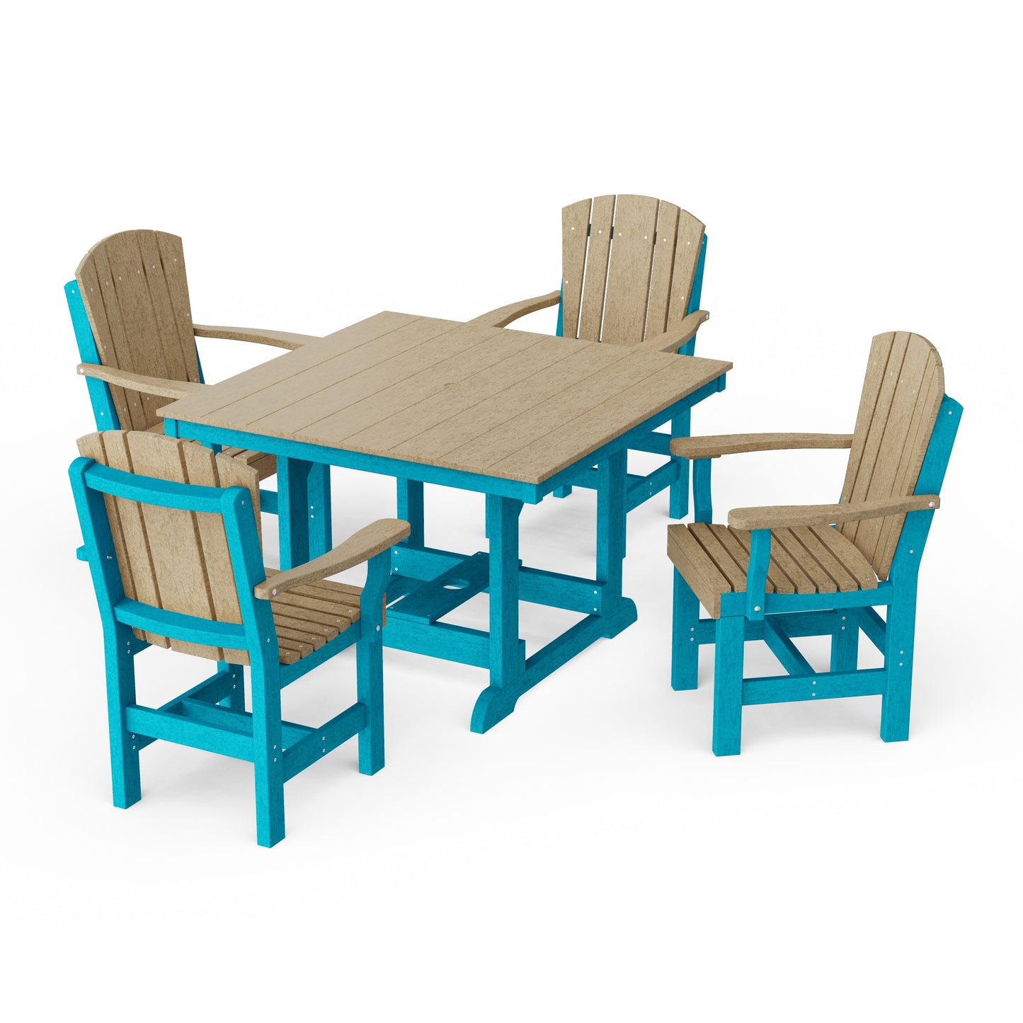 Heritage 5-Piece Arm Chair Square Dining Set
