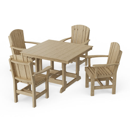 Heritage 5-Piece Arm Chair Square Dining Set