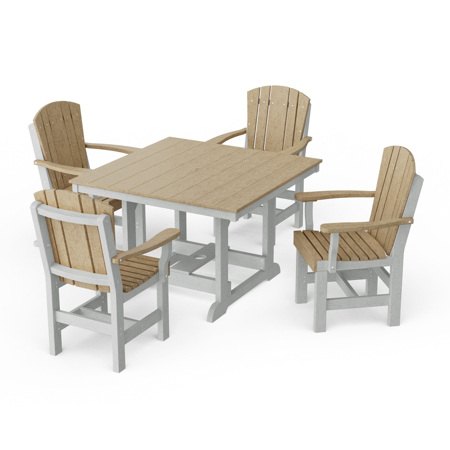 Heritage 5-Piece Arm Chair Square Dining Set