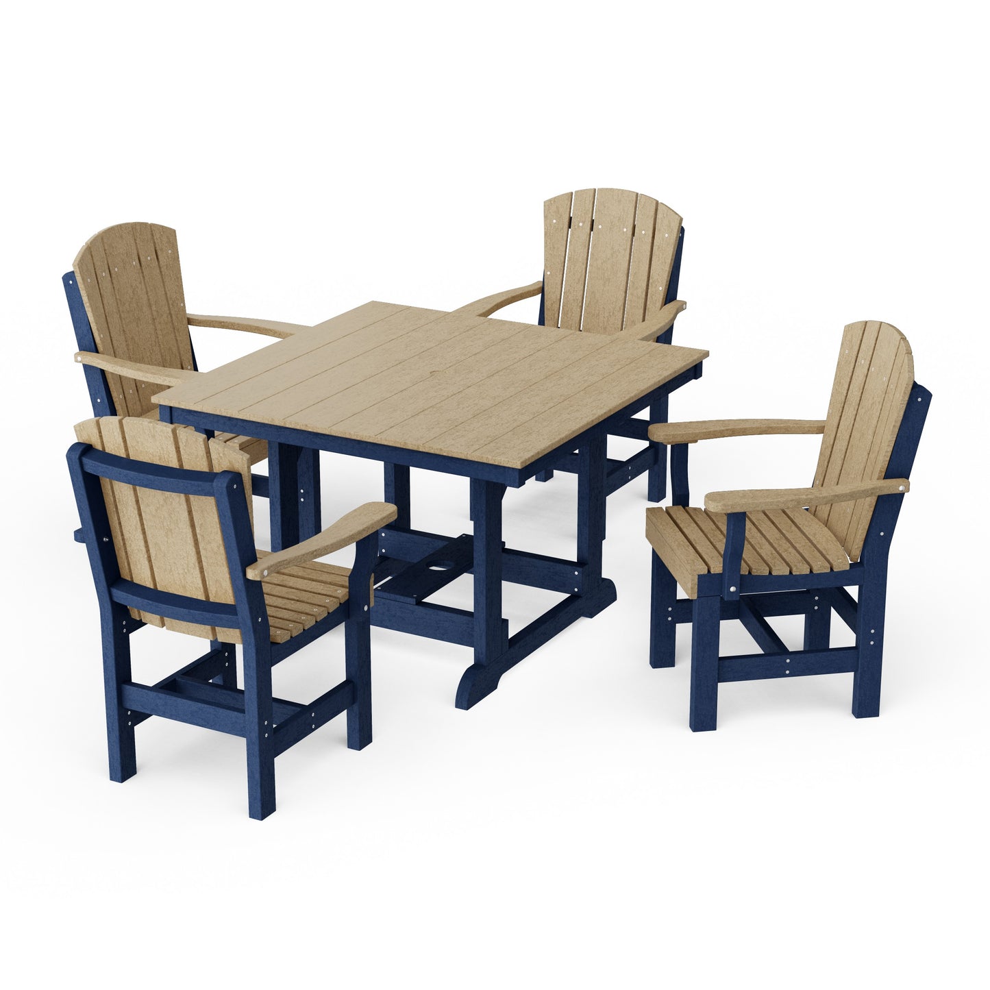Heritage 5-Piece Arm Chair Square Dining Set