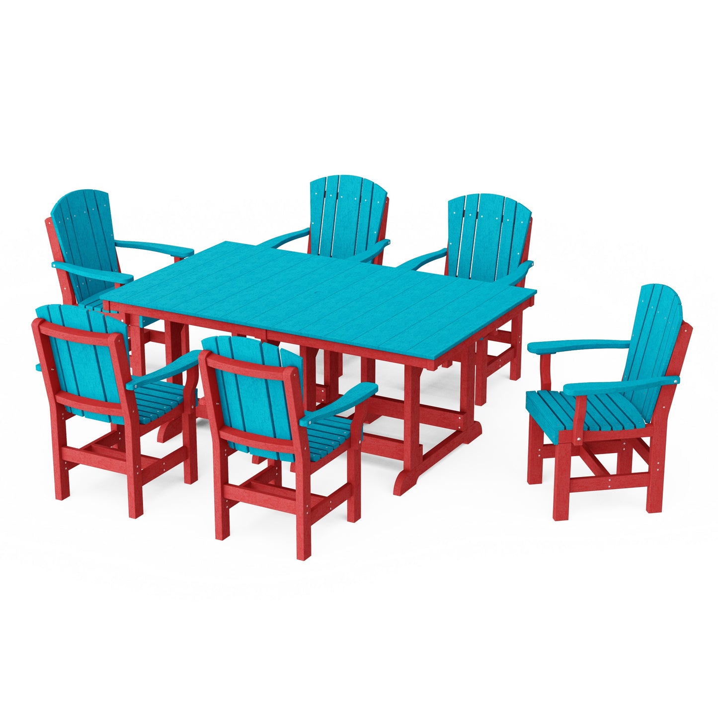 Heritage 7-Piece Arm Chair Rectangular Dining Set