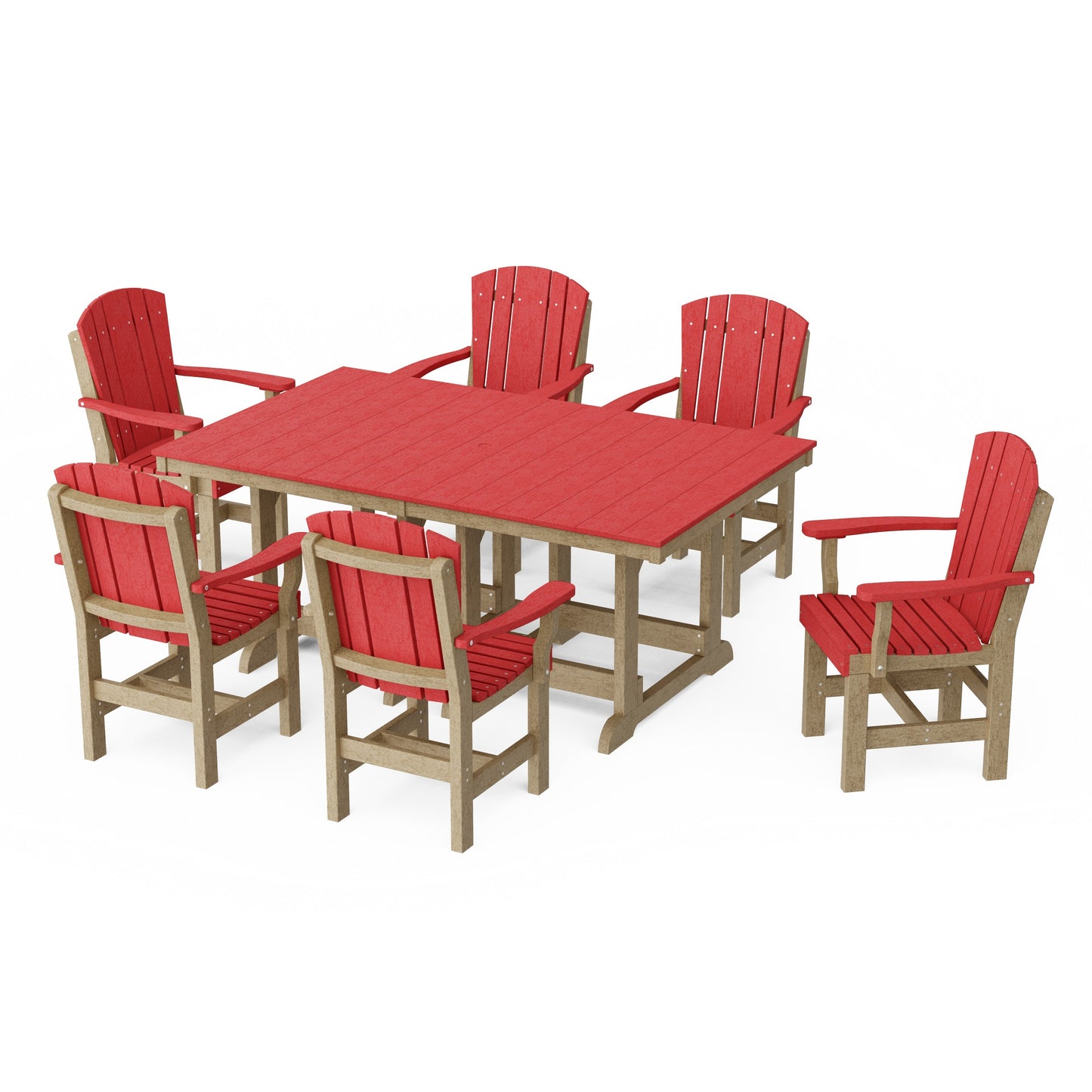 Heritage 7-Piece Arm Chair Rectangular Dining Set