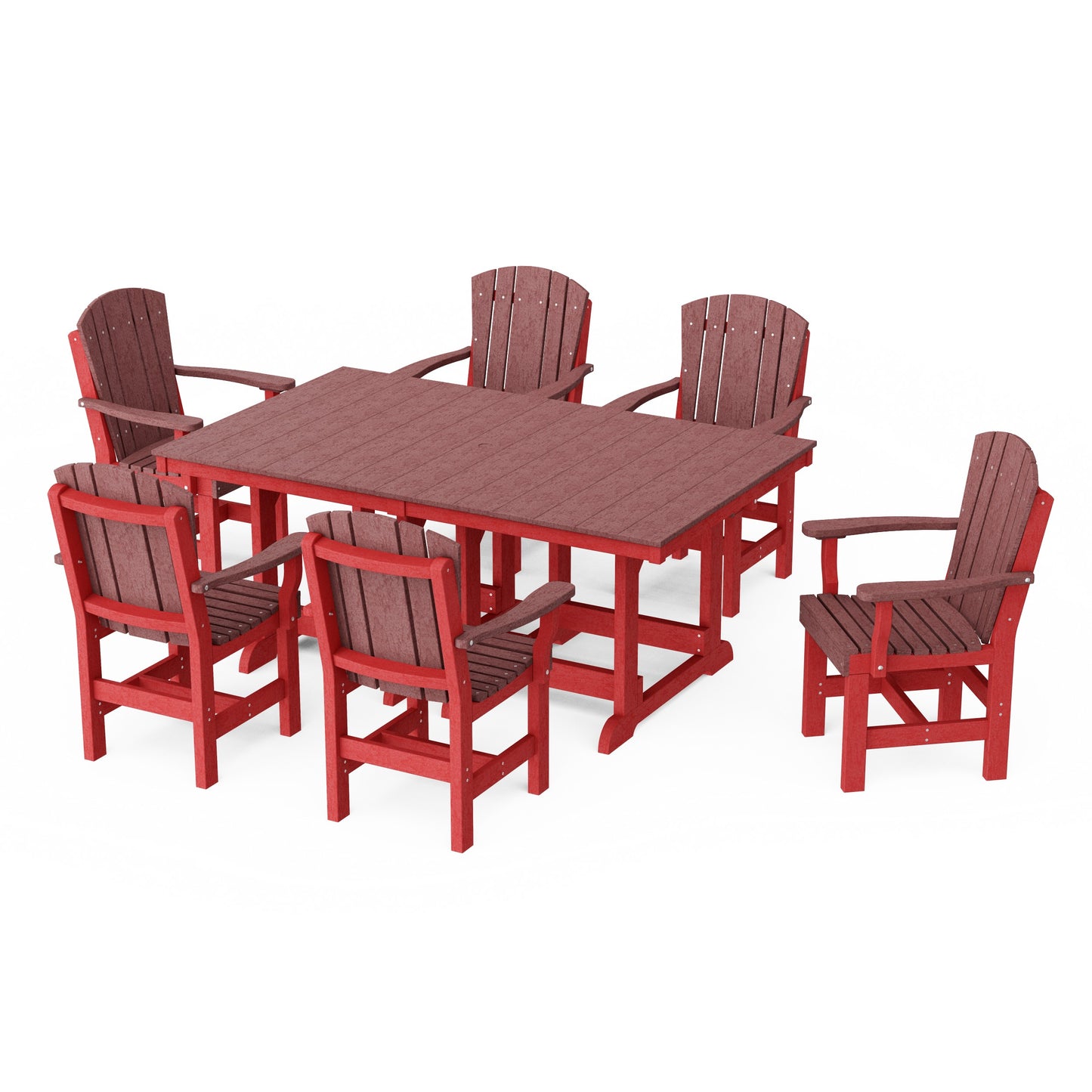Heritage 7-Piece Arm Chair Rectangular Dining Set