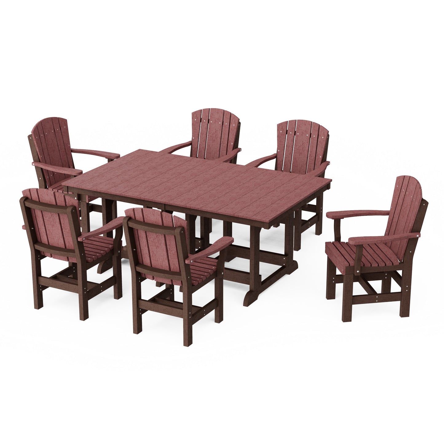 Heritage 7-Piece Arm Chair Rectangular Dining Set