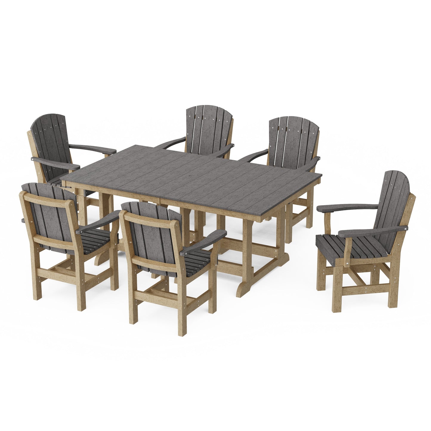 Heritage 7-Piece Arm Chair Rectangular Dining Set