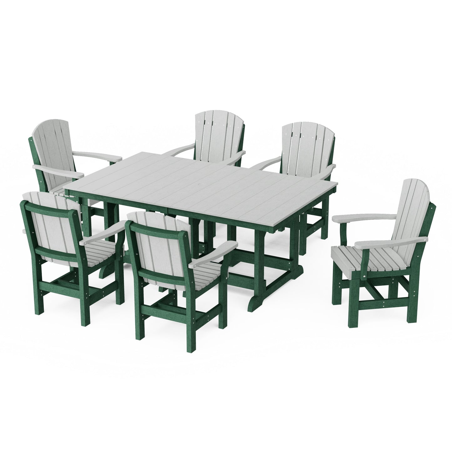Heritage 7-Piece Arm Chair Rectangular Dining Set