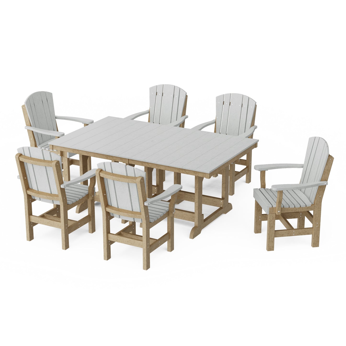 Heritage 7-Piece Arm Chair Rectangular Dining Set