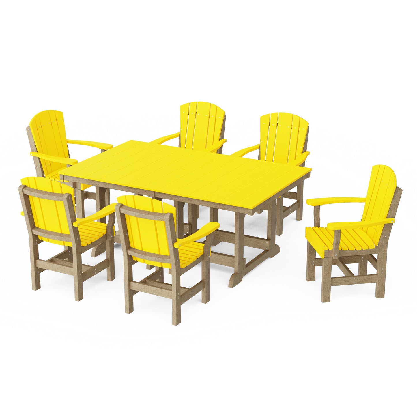 Heritage 7-Piece Arm Chair Rectangular Dining Set