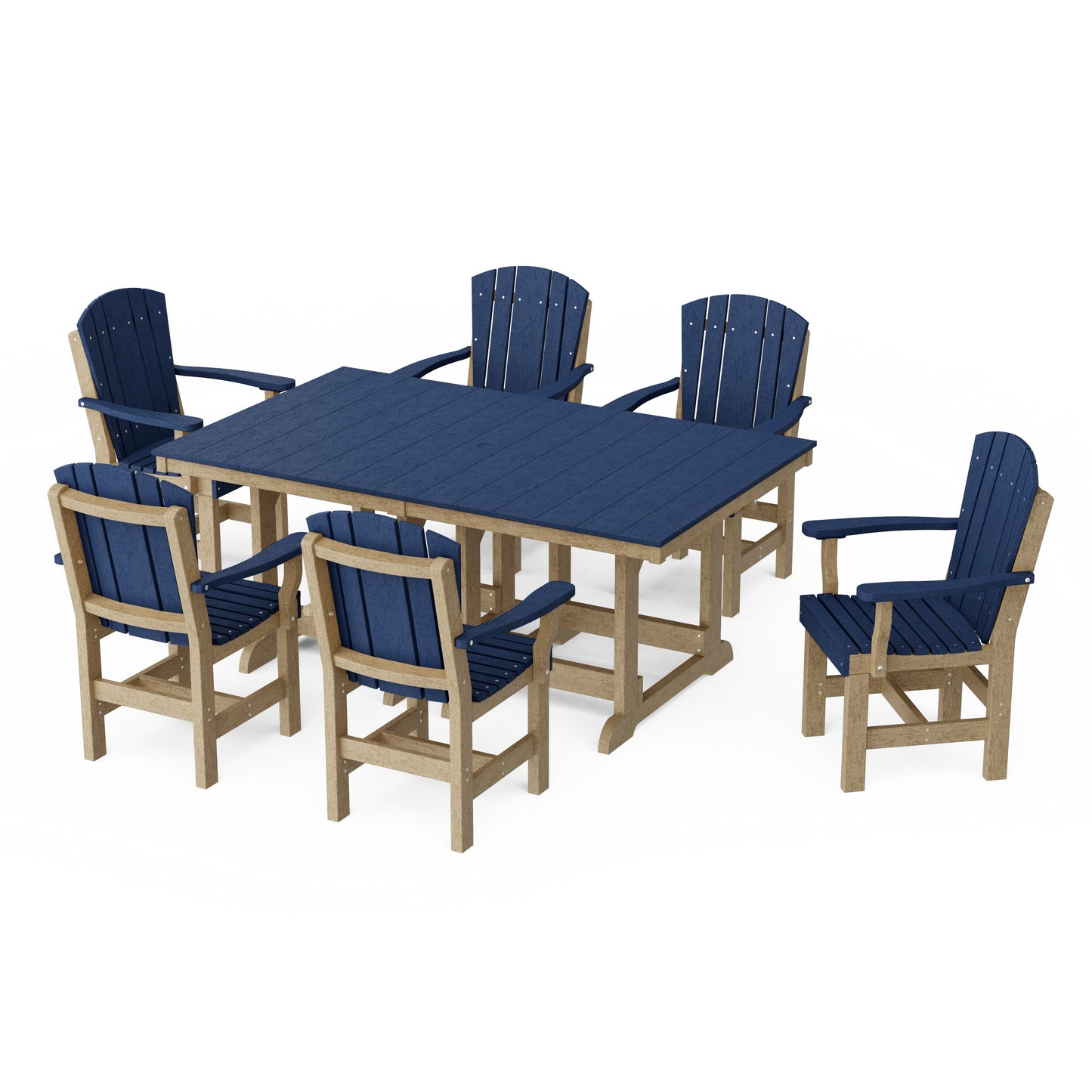 Heritage 7-Piece Arm Chair Rectangular Dining Set