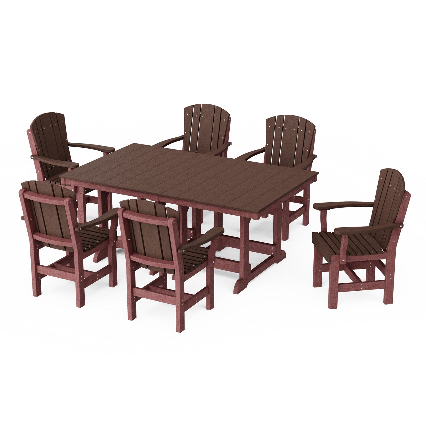 Heritage 7-Piece Arm Chair Rectangular Dining Set