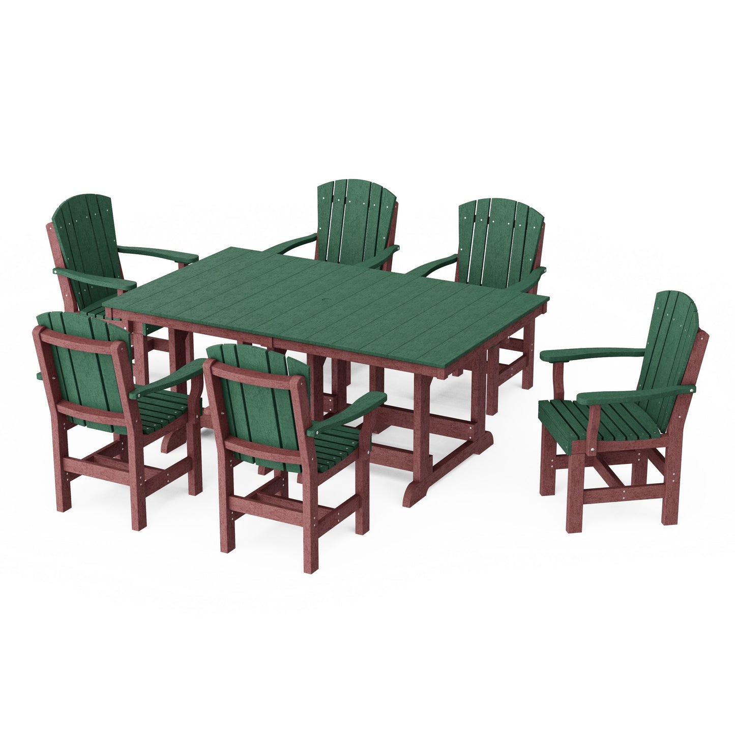 Heritage 7-Piece Arm Chair Rectangular Dining Set