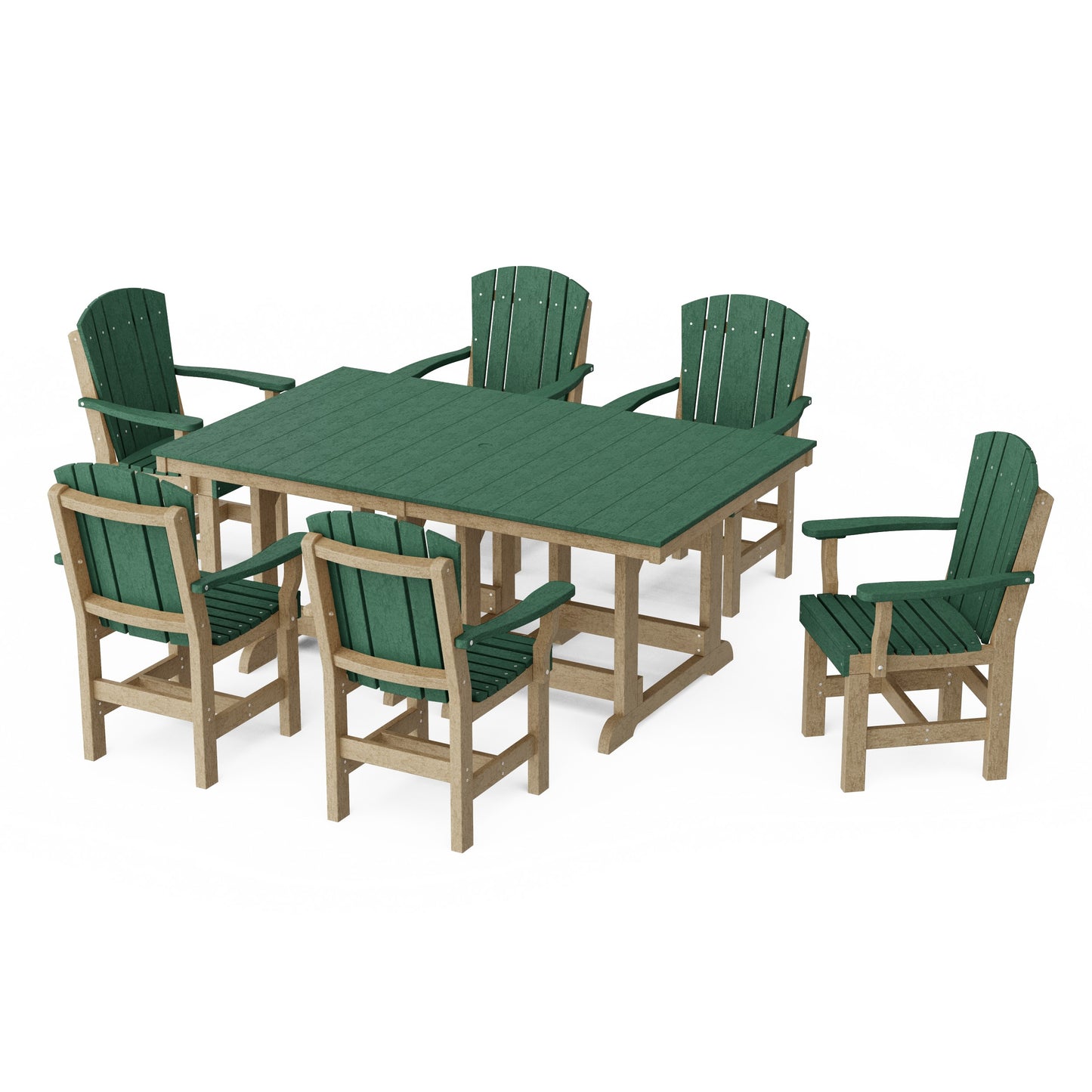 Heritage 7-Piece Arm Chair Rectangular Dining Set