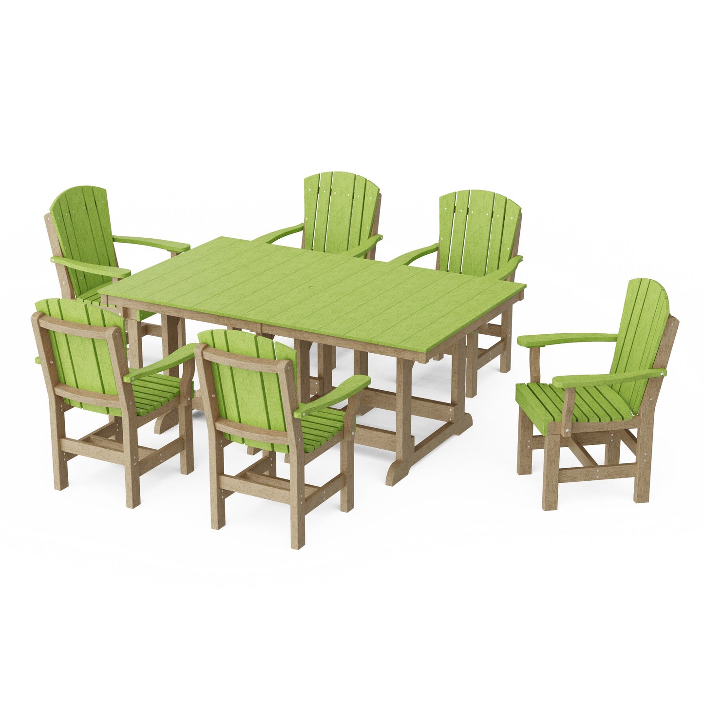 Heritage 7-Piece Arm Chair Rectangular Dining Set