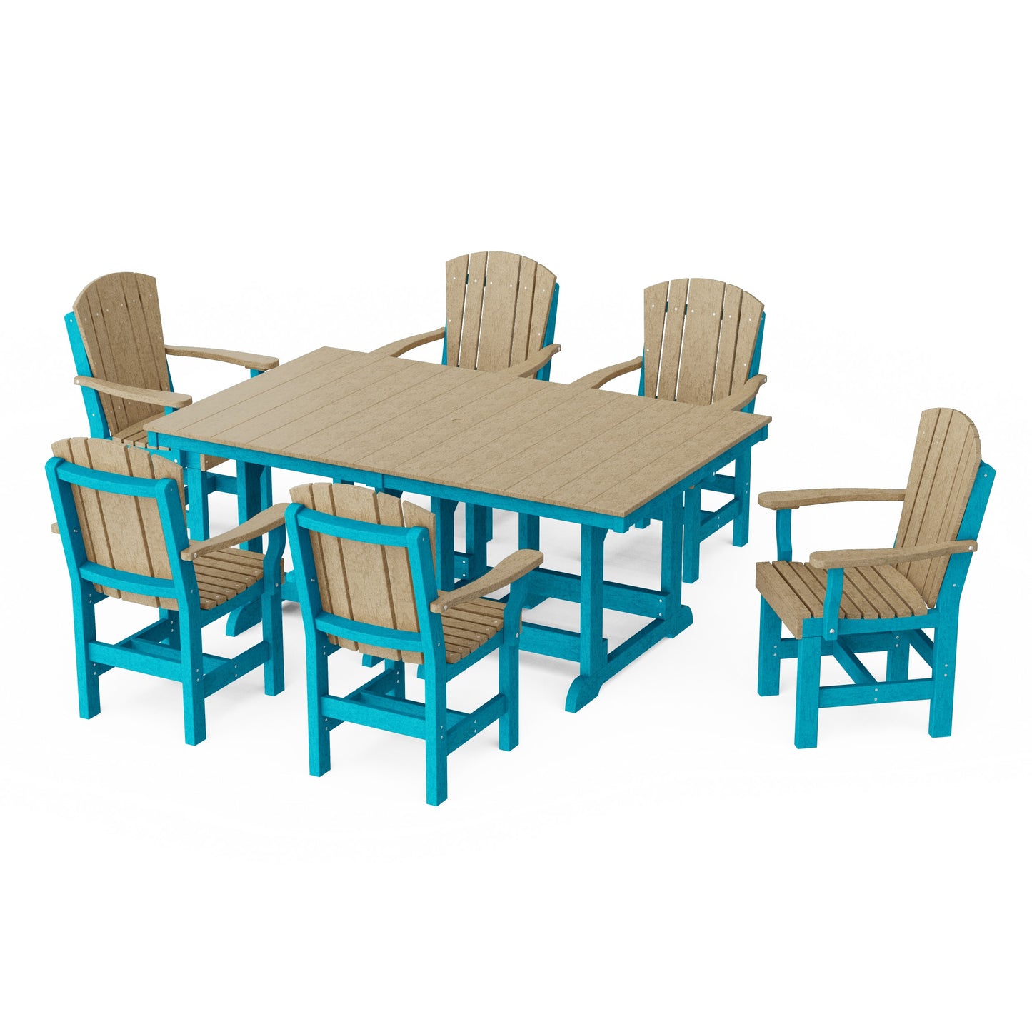 Heritage 7-Piece Arm Chair Rectangular Dining Set