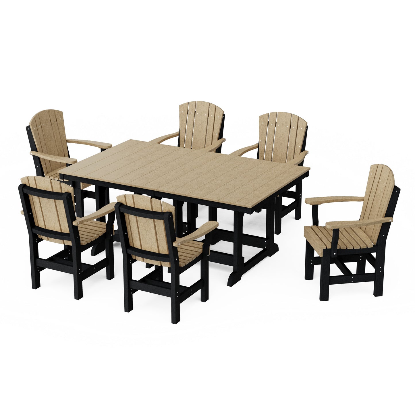 Heritage 7-Piece Arm Chair Rectangular Dining Set