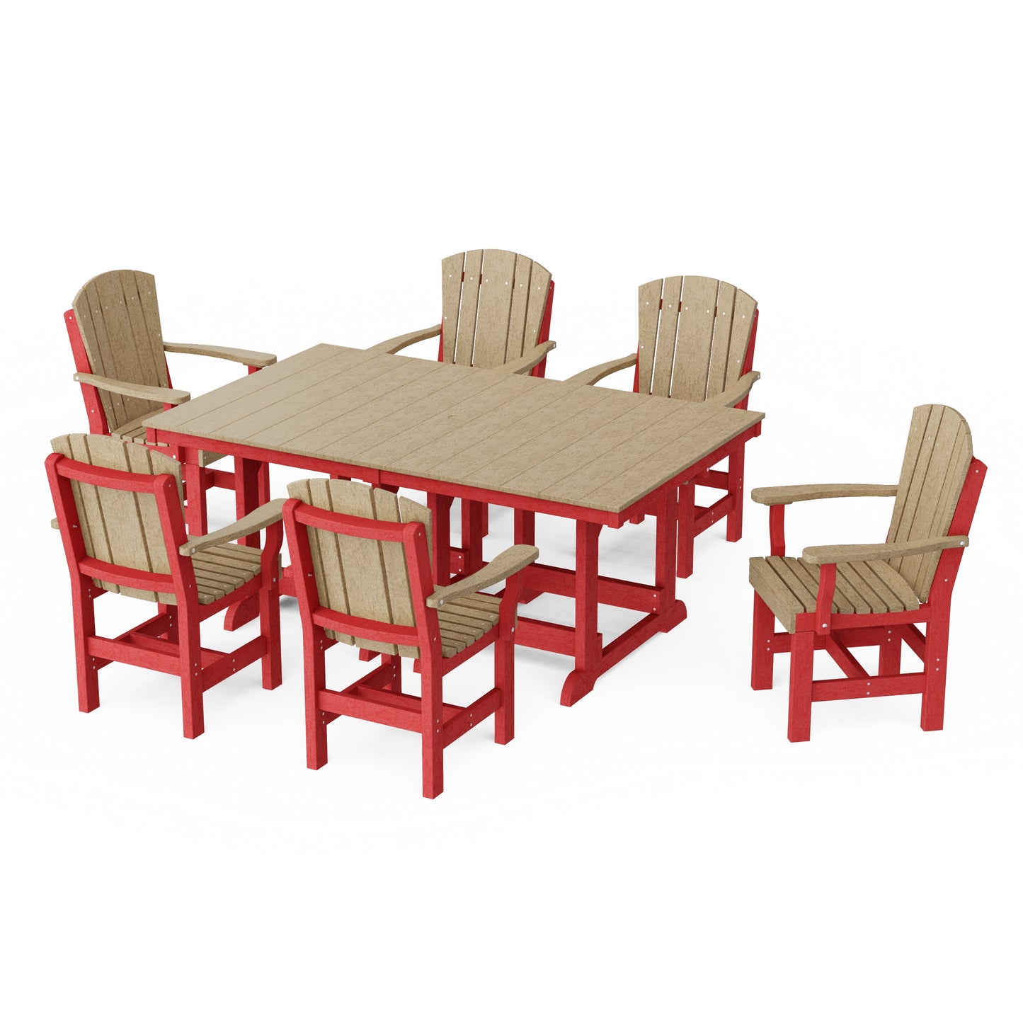 Heritage 7-Piece Arm Chair Rectangular Dining Set