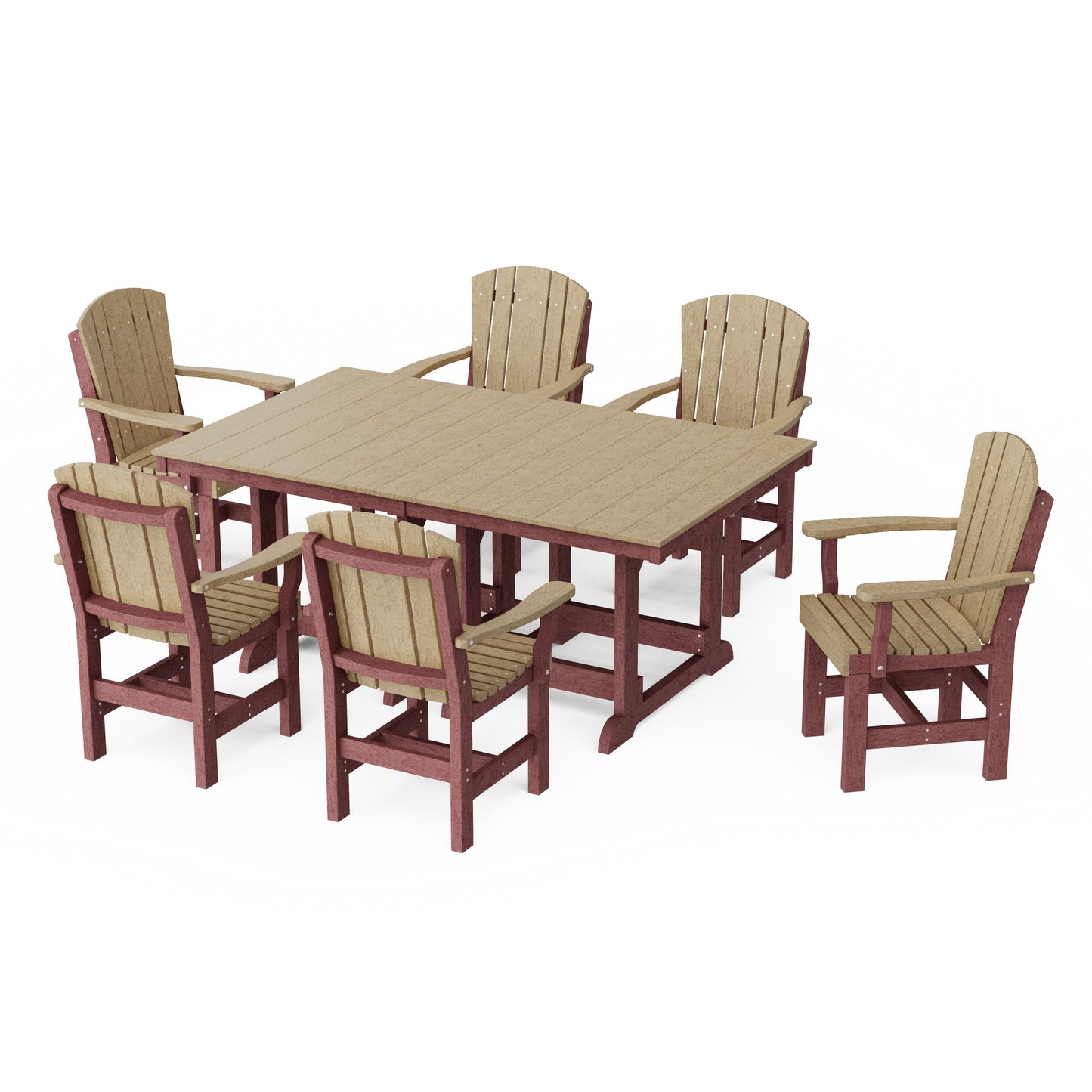 Heritage 7-Piece Arm Chair Rectangular Dining Set