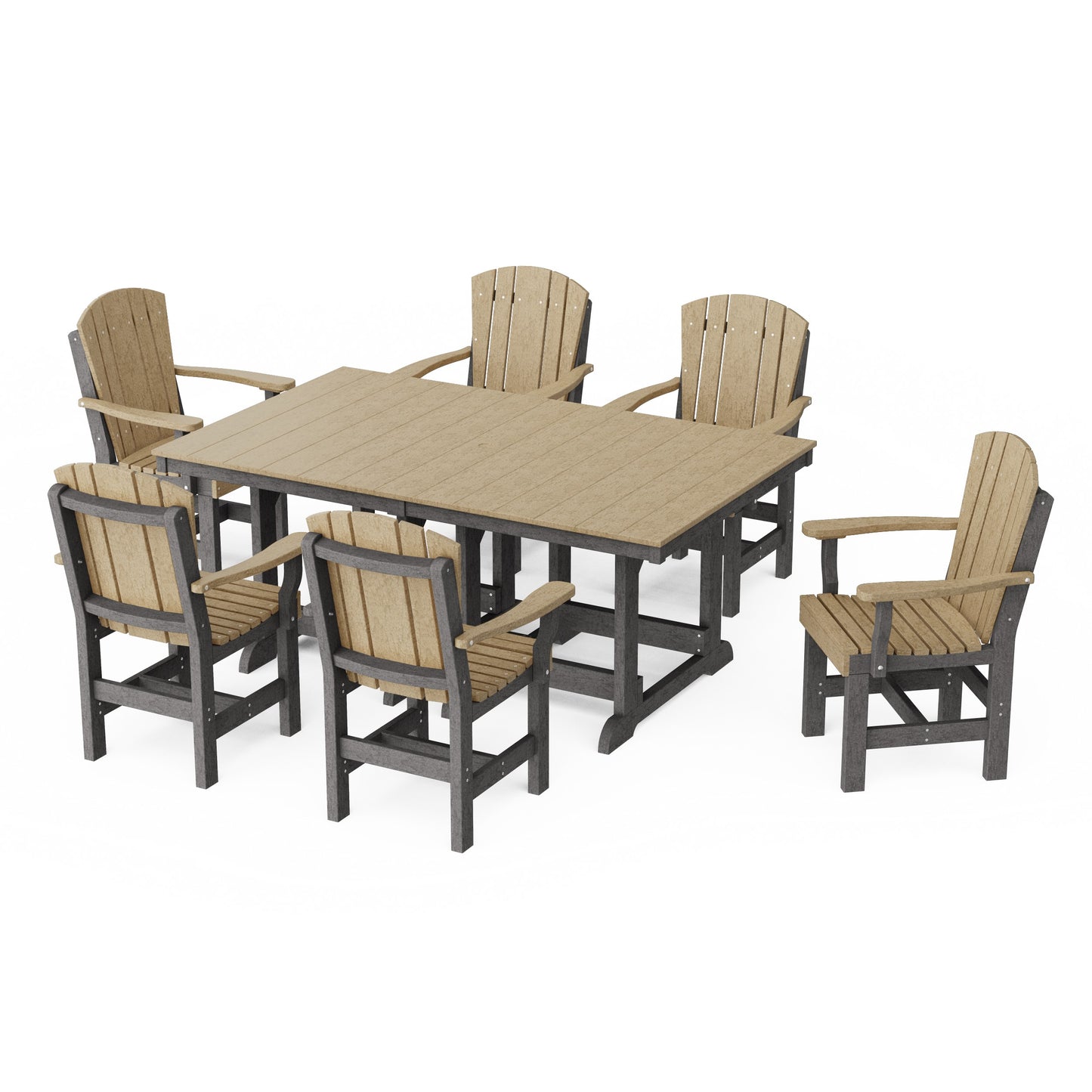 Heritage 7-Piece Arm Chair Rectangular Dining Set